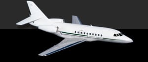 Dassault Falcon 2000, a twin-engine business jet produced by Dassault Aviation.