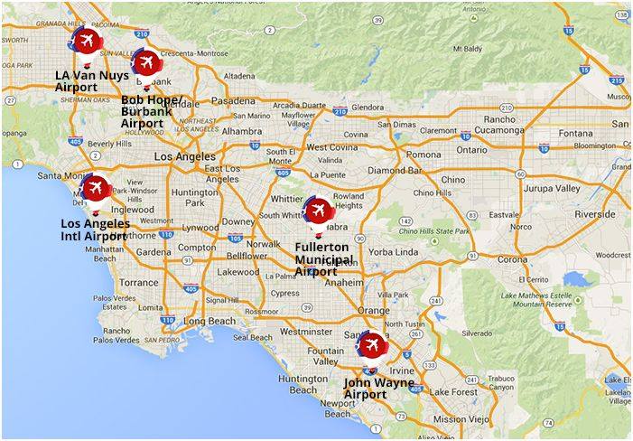 La Airports Map Nancy Valerie