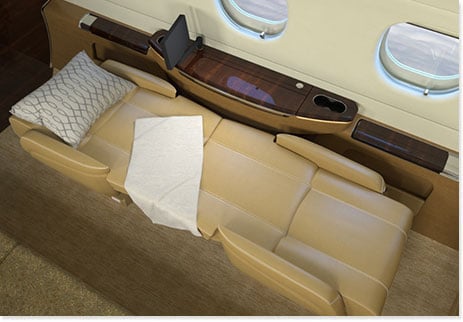 Legacy 500 Midsize Executive Jet Berthing Seats