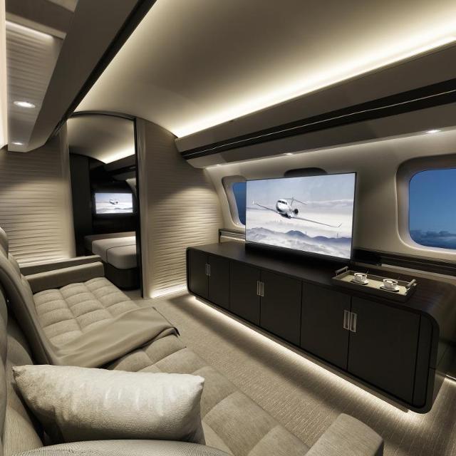 interior designs of the global 7000 aircraft