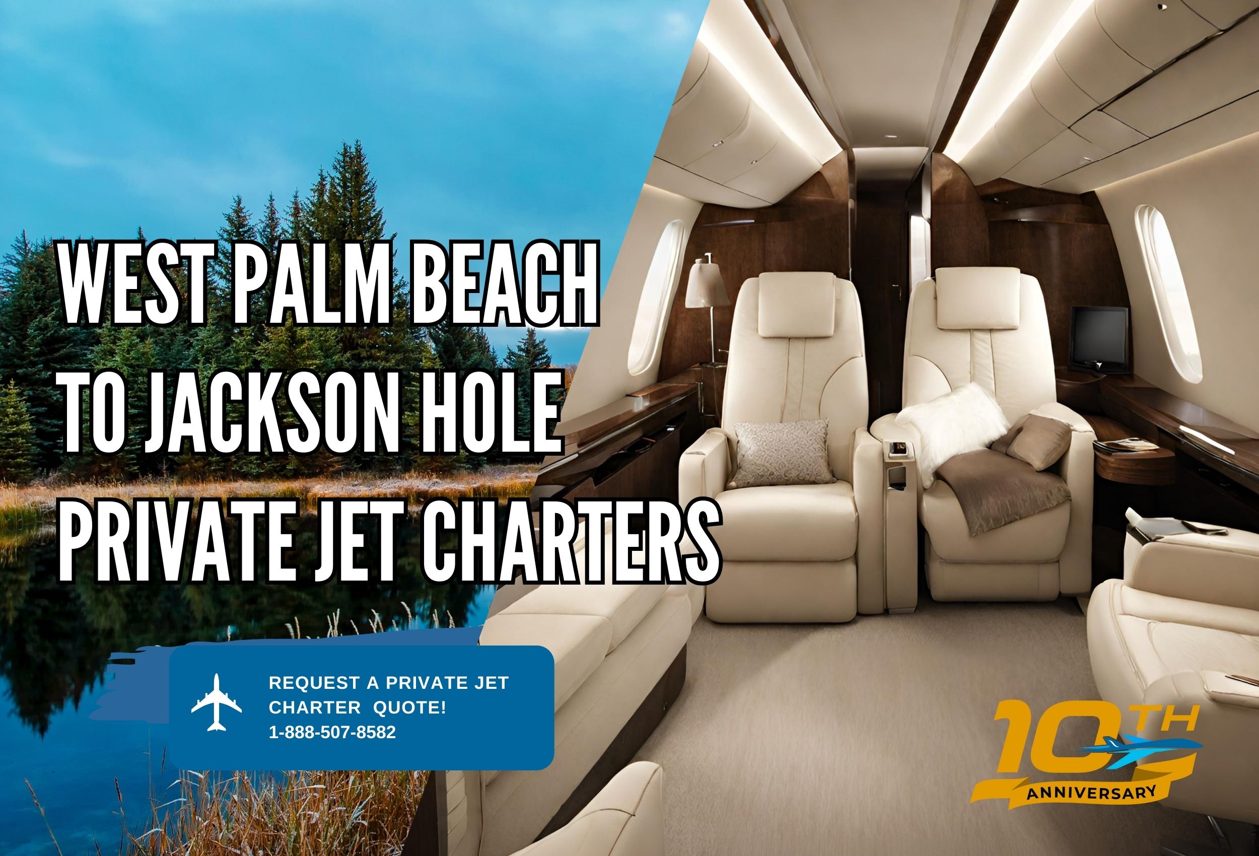 West Palm Beach to Jackson Hole Private Jet Charters