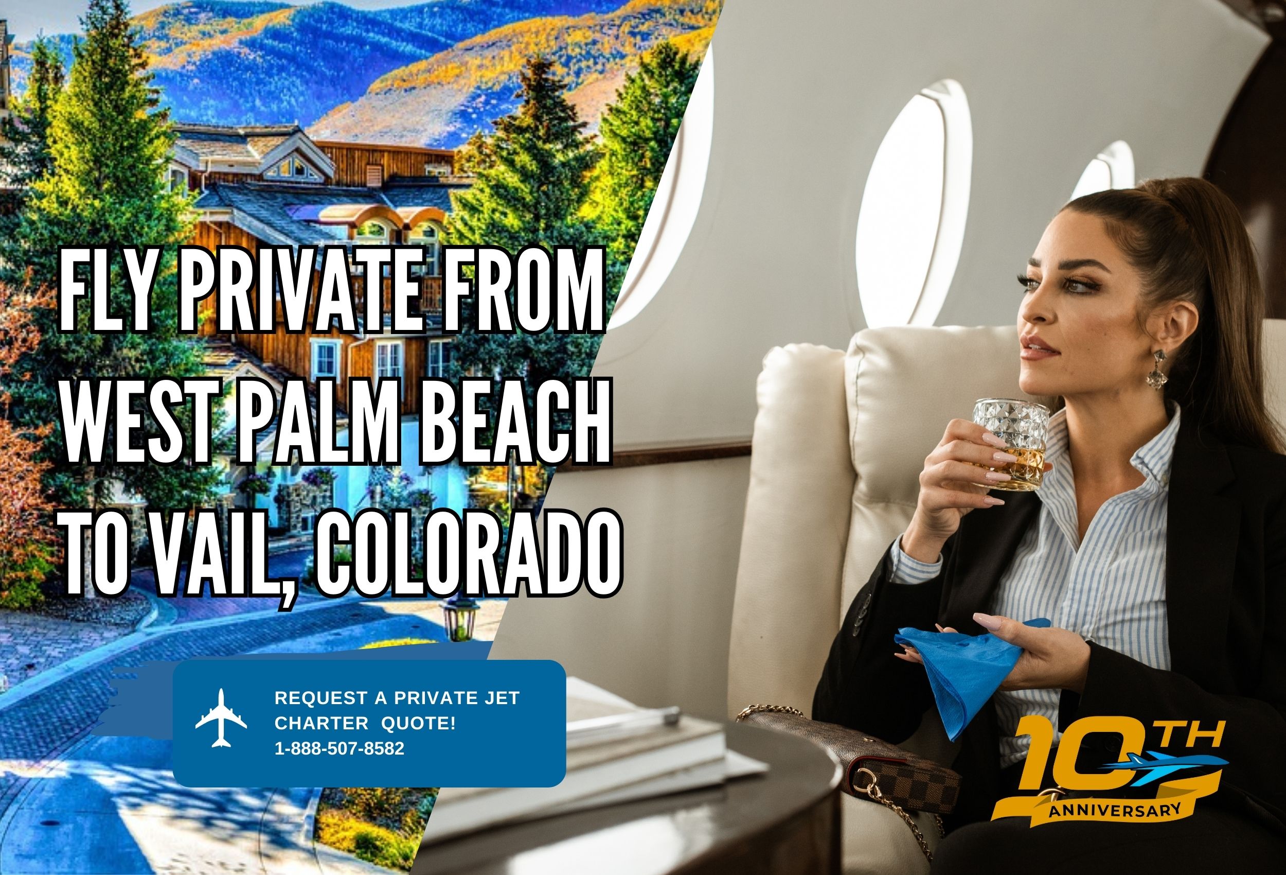 Fly Private From West Palm Beach  to Vail, Colorado